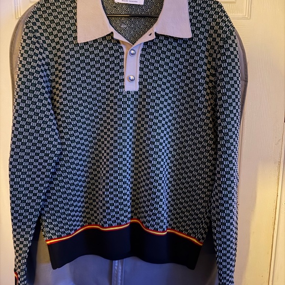 Wales Bonner Valley Knitted Polo Shirt